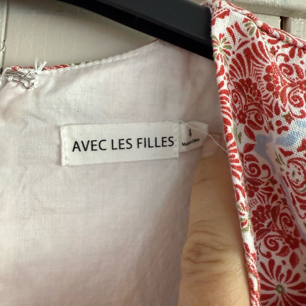 Avec Les Filles Pink Geometric V-Neck Maxi Dress - Picture 6 of 7